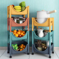 Plastic Kitchen Shelf Storage Basket Kitchen Standing Rack